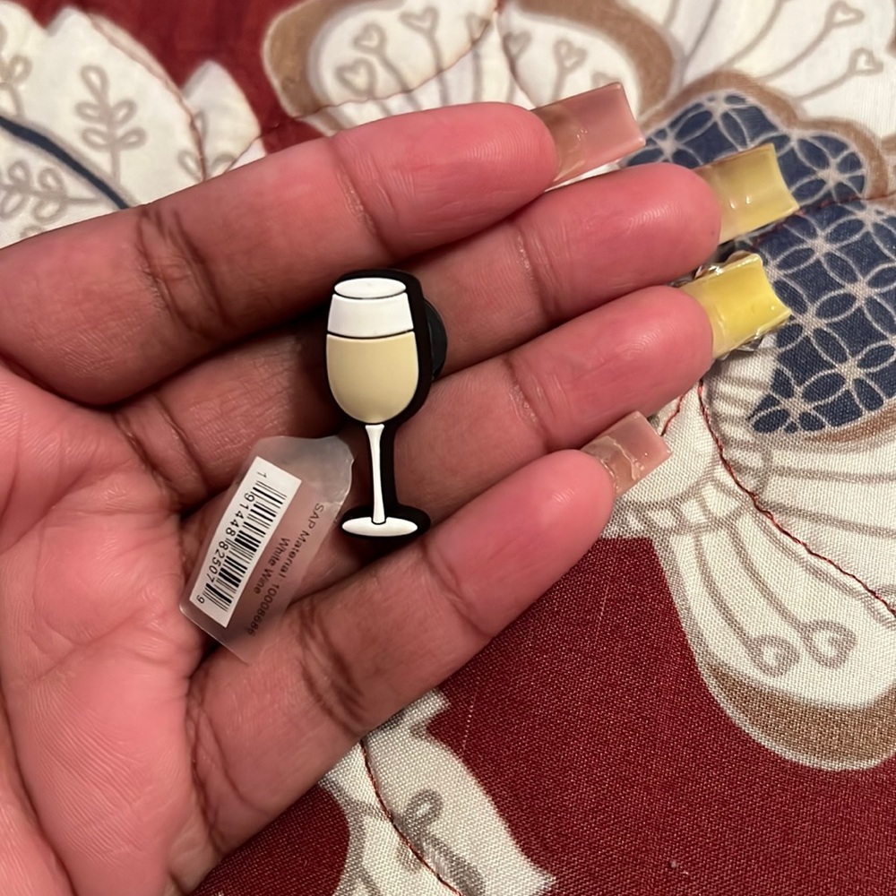 White Wine Croc Charm